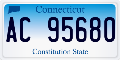 CT license plate AC95680