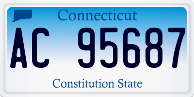 CT license plate AC95687
