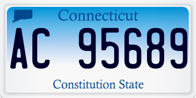 CT license plate AC95689