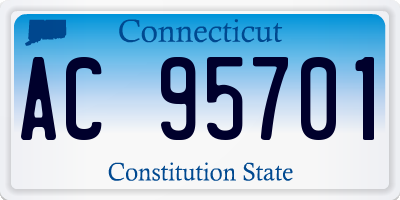 CT license plate AC95701