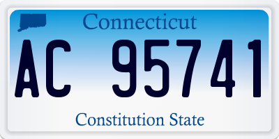 CT license plate AC95741