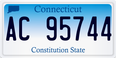 CT license plate AC95744