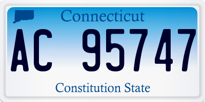 CT license plate AC95747