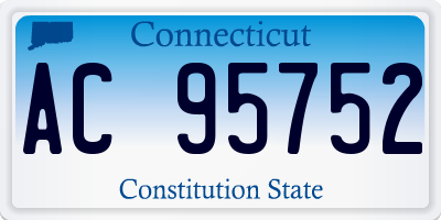 CT license plate AC95752