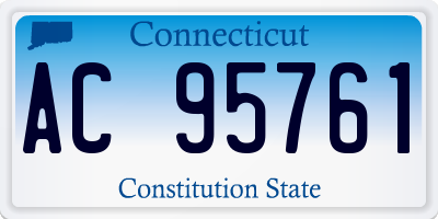 CT license plate AC95761