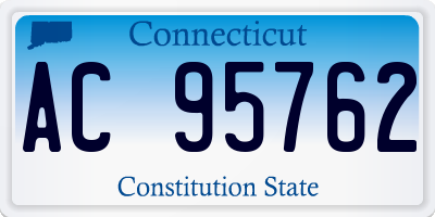 CT license plate AC95762