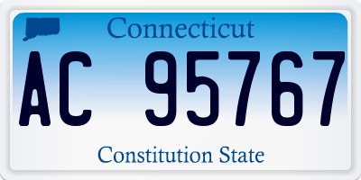 CT license plate AC95767
