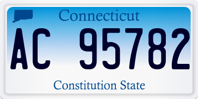 CT license plate AC95782