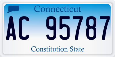 CT license plate AC95787