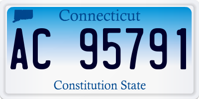 CT license plate AC95791