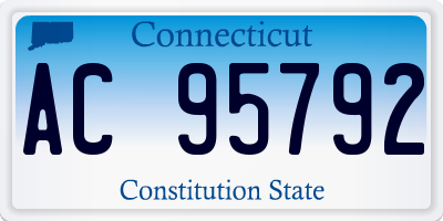 CT license plate AC95792