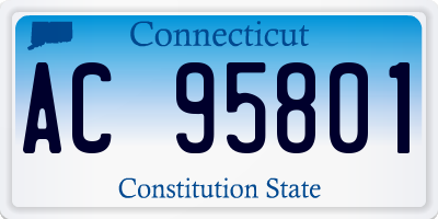 CT license plate AC95801