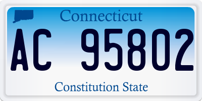 CT license plate AC95802