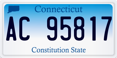 CT license plate AC95817