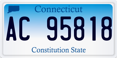CT license plate AC95818