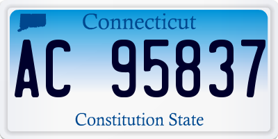 CT license plate AC95837