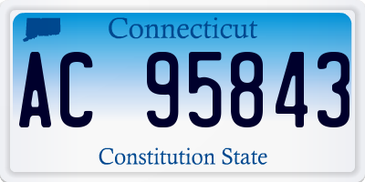 CT license plate AC95843