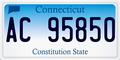 CT license plate AC95850