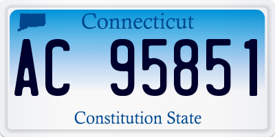 CT license plate AC95851