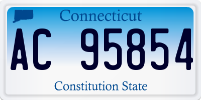 CT license plate AC95854
