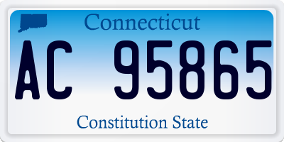 CT license plate AC95865