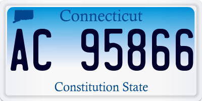 CT license plate AC95866