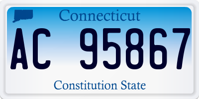 CT license plate AC95867