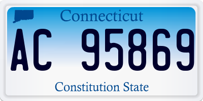 CT license plate AC95869