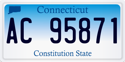 CT license plate AC95871