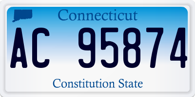 CT license plate AC95874