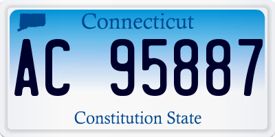 CT license plate AC95887
