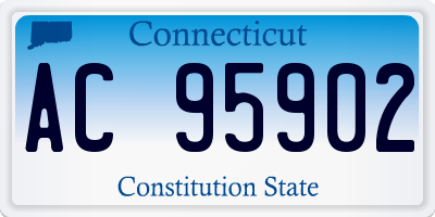CT license plate AC95902