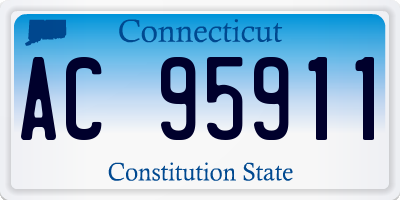 CT license plate AC95911