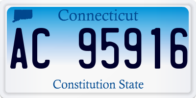 CT license plate AC95916