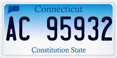 CT license plate AC95932
