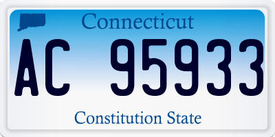 CT license plate AC95933