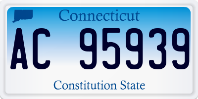 CT license plate AC95939