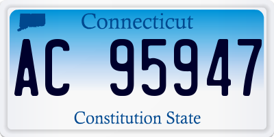 CT license plate AC95947