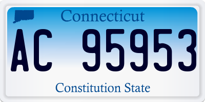 CT license plate AC95953