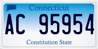 CT license plate AC95954