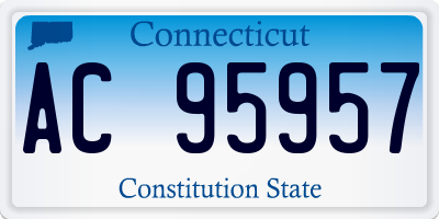 CT license plate AC95957