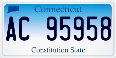 CT license plate AC95958