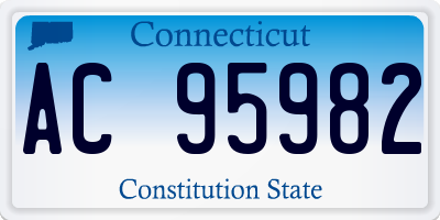CT license plate AC95982