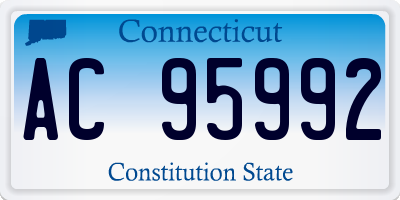 CT license plate AC95992