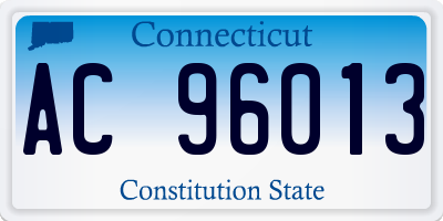 CT license plate AC96013