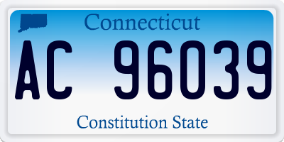 CT license plate AC96039