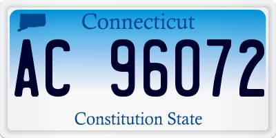 CT license plate AC96072