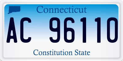 CT license plate AC96110
