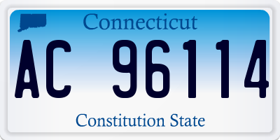 CT license plate AC96114