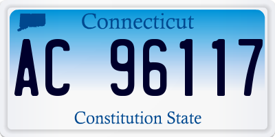 CT license plate AC96117